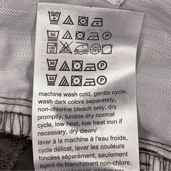 33x32 CALVIN KLEIN GREY/BEIGE PANTS MENS KHAKIS COTTON CASUAL - Picture 12 of 13